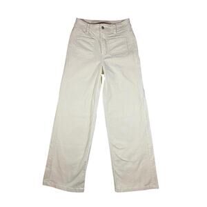 OAT Corduroy Wide Leg Ivory Cargo Pants - 26